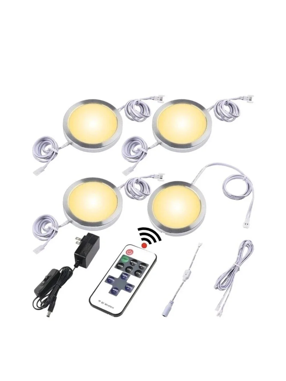 2 Pack Round LED Puck Lights of 2.4